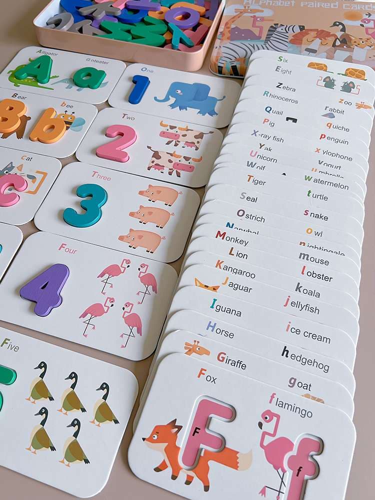 知育玩具 アルファベットと数字のパズル
