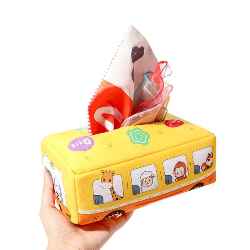 知育玩具 赤ちゃん探検心くすぐるティッシュボックス