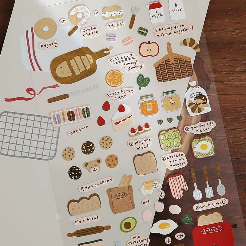知育玩具  朝食語彙学習シール