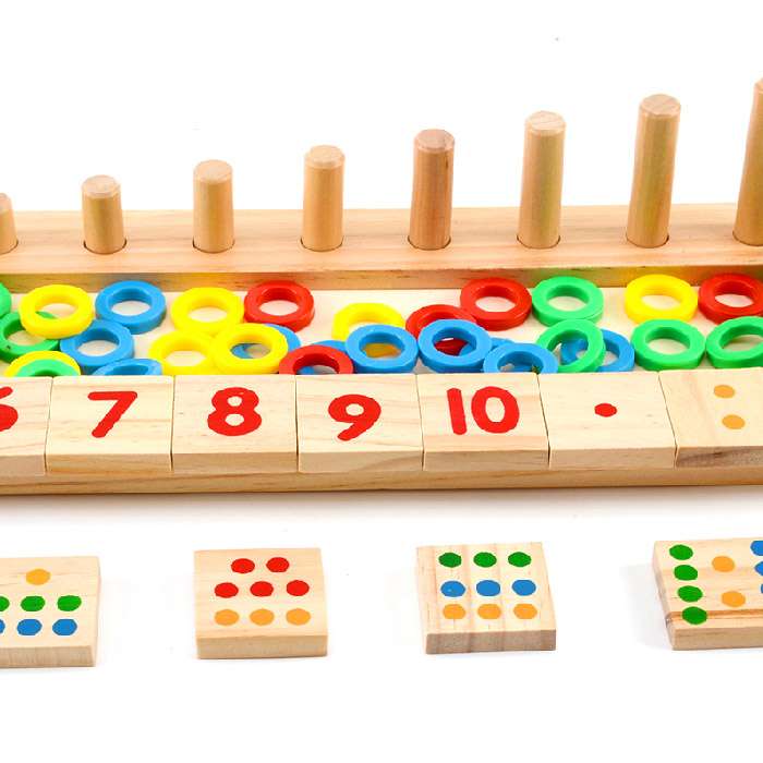 知育玩具 木製数字カウントボード