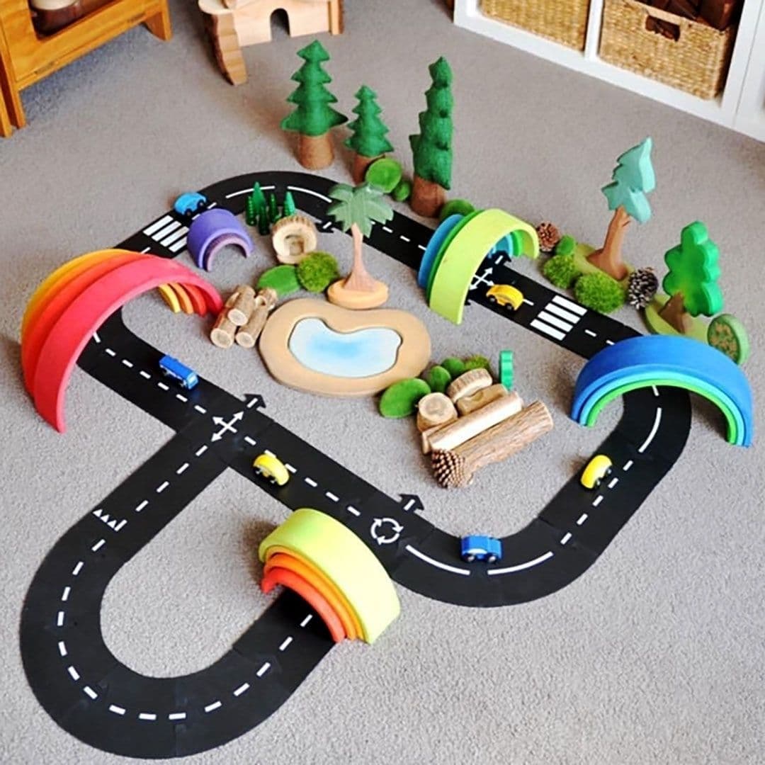 知育玩具 3歳から遊べる道路レール24ピースパズル知育おもちゃ