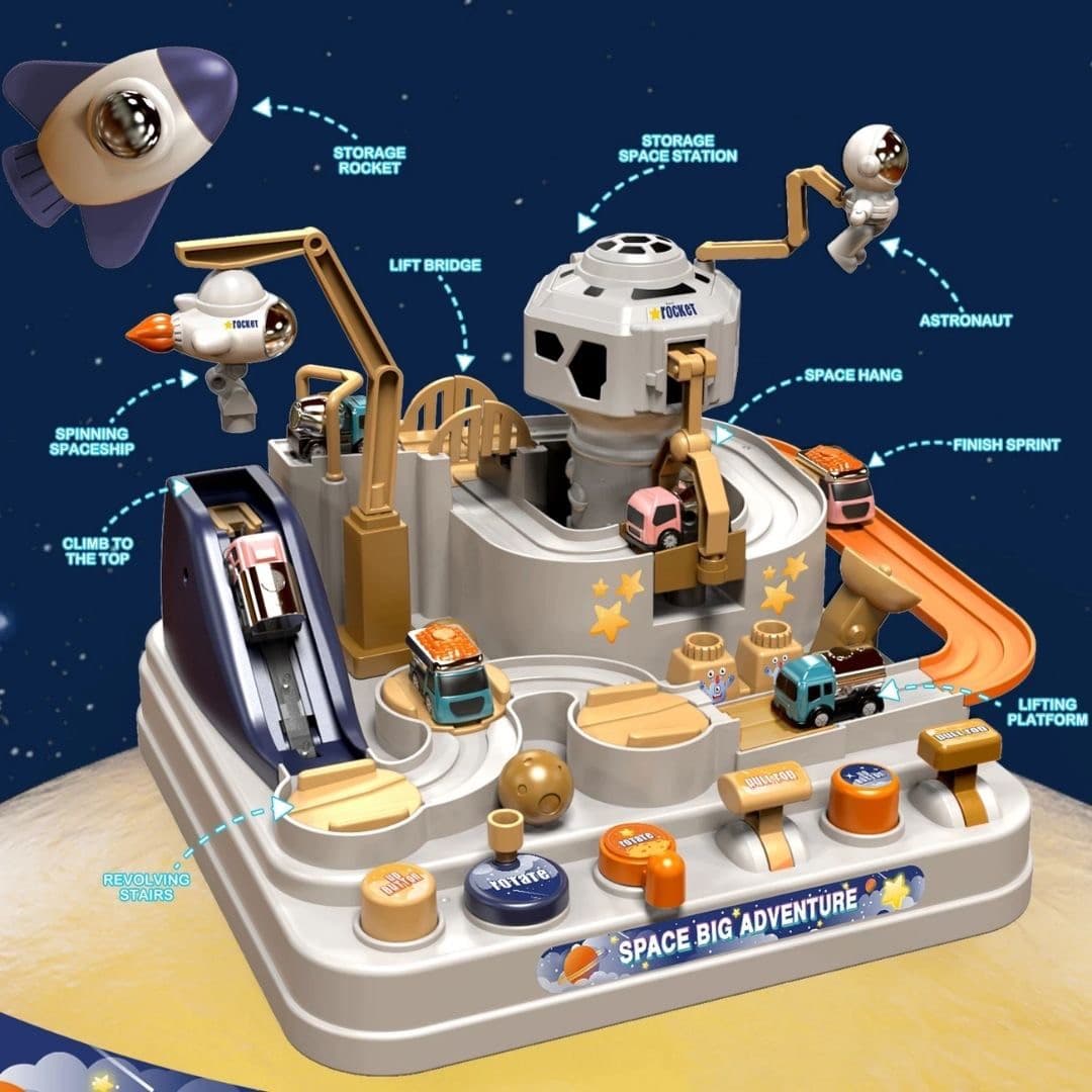 宇宙ステーション軌道レール 6歳からの知育玩具セット