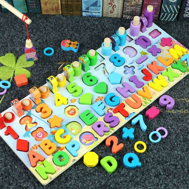 知育玩具 アルファベット数字パズル盤