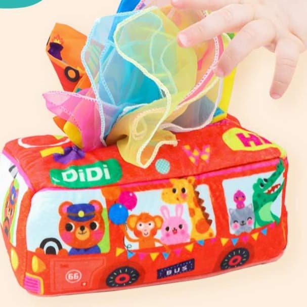 知育玩具 赤ちゃん遊びティッシュボックス