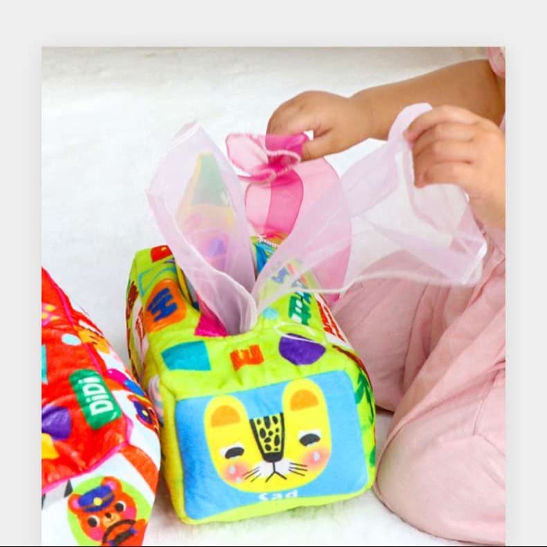 知育玩具 赤ちゃん遊びティッシュボックス