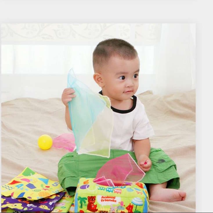 知育玩具 赤ちゃん遊びティッシュボックス