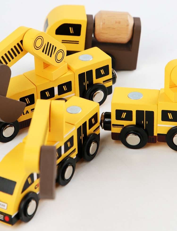 知育玩具 マグネット式工事車両組立キット