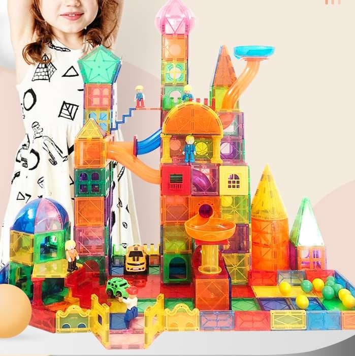 知育玩具 透明ブロック組立遊具セット