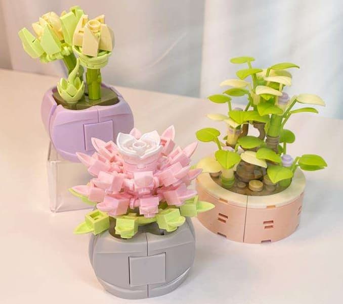 知育玩具 多肉植物の寄せ植えブロック