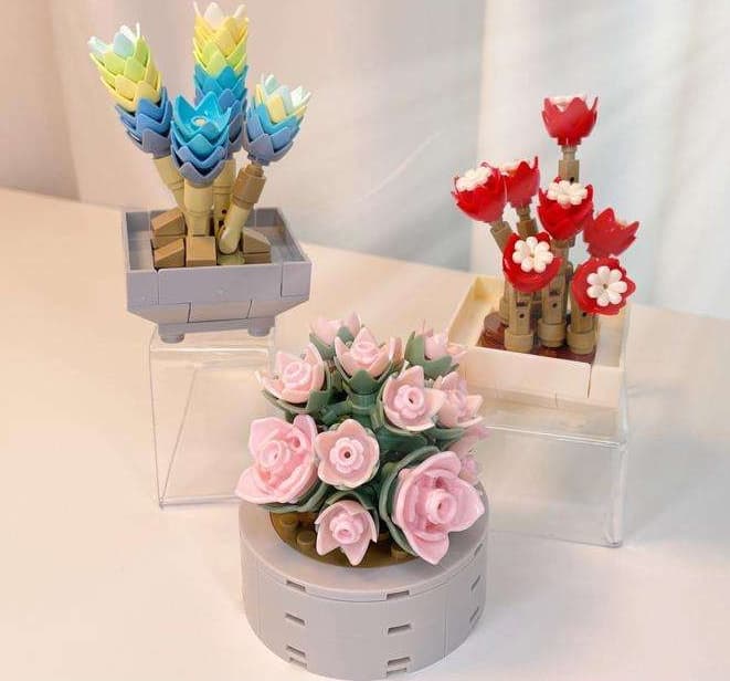 知育玩具 多肉植物の寄せ植えブロック