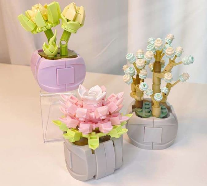 知育玩具 多肉植物の寄せ植えブロック