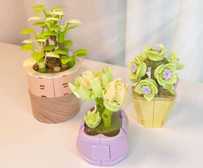 知育玩具 多肉植物の寄せ植えブロック