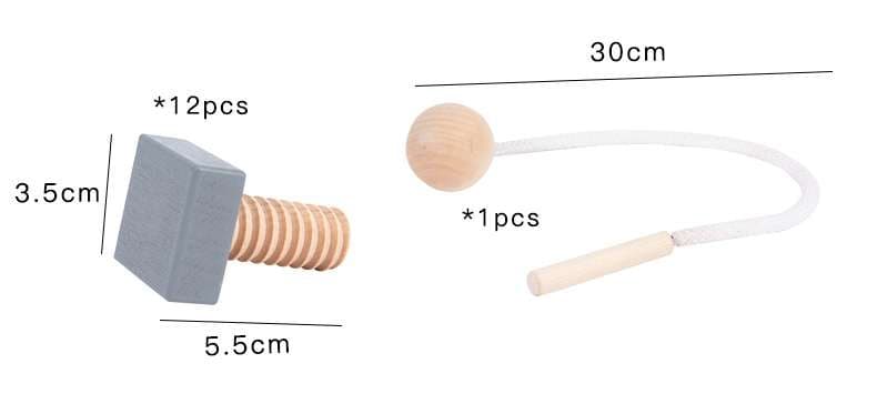 知育玩具 木のぬくもり ネジ遊び工具セット