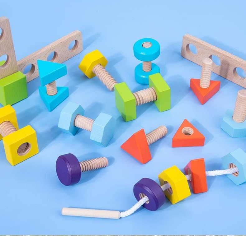 知育玩具 木のぬくもり ネジ遊び工具セット