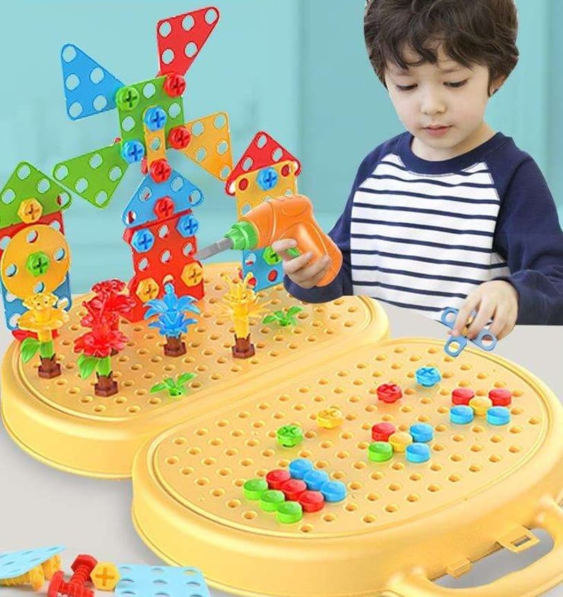 知育玩具 知育工具箱 ブロックおもちゃセット