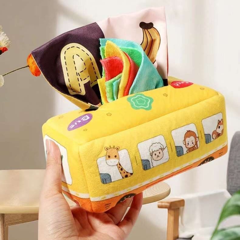 知育玩具 赤ちゃん探検心くすぐるティッシュボックス