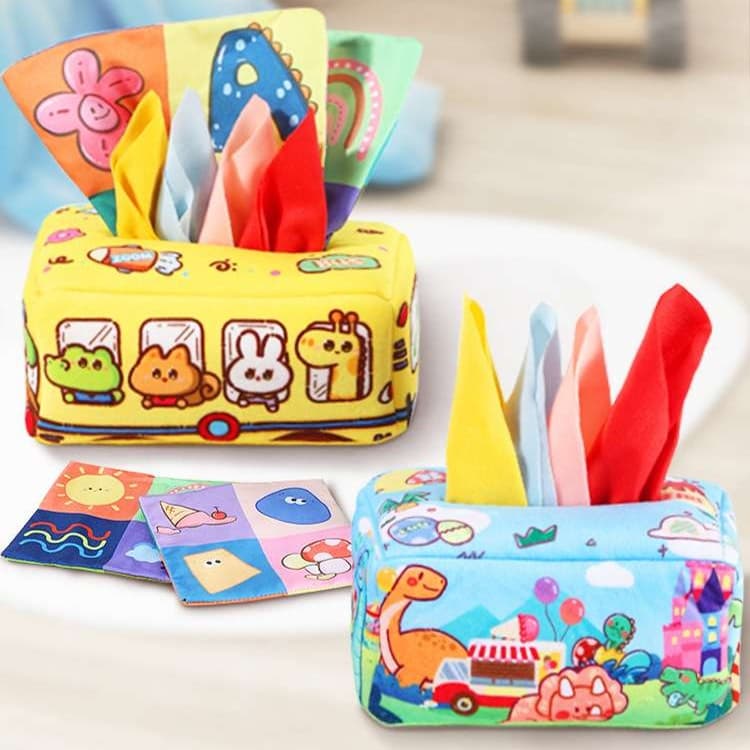 知育玩具 おもしろ絵本ティッシュボックス