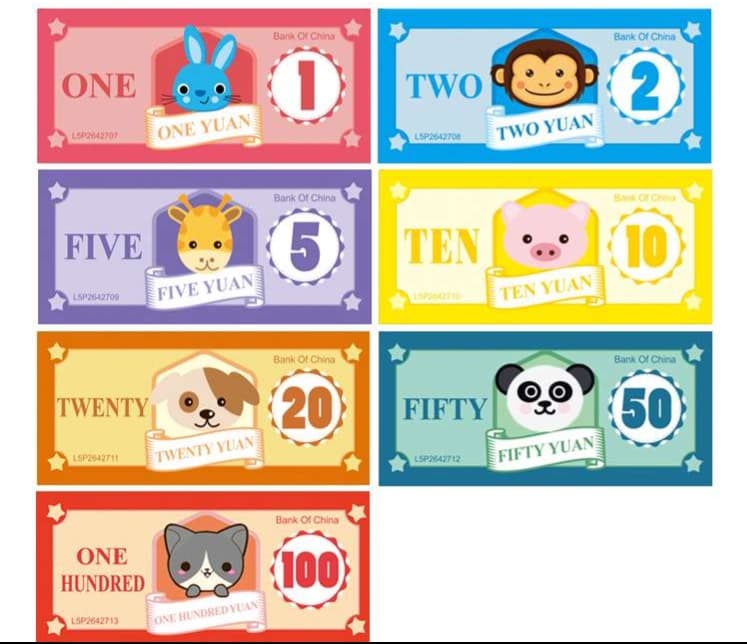 知育玩具 動物と数字で学ぶ紙幣遊び
