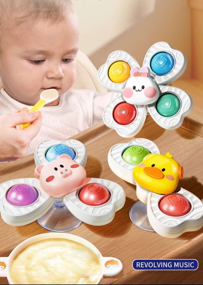 知育玩具 赤ちゃん喜ぶ!音楽回転ボールセット