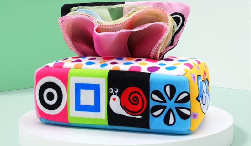 知育玩具 ティッシュ 赤ちゃん喜ぶ音いろティッシュボックス