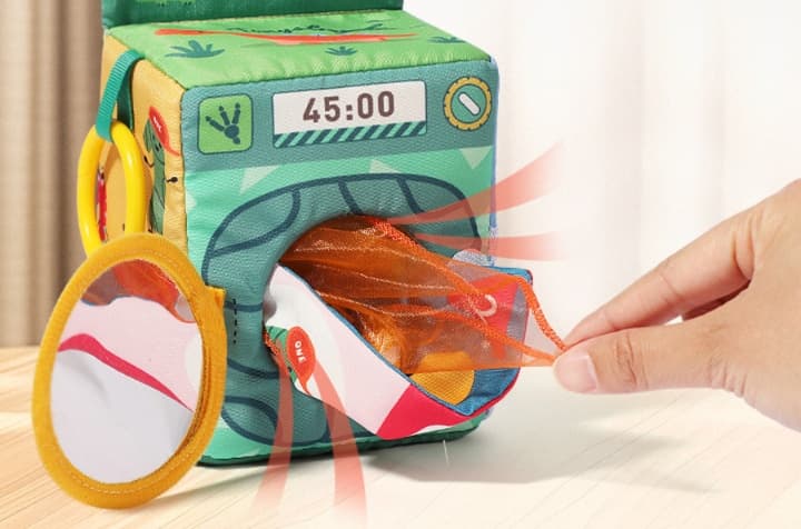 知育玩具 ティッシュ 赤ちゃん用ミラーキューブおでかけおもちゃ