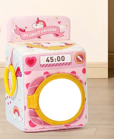 知育玩具 ティッシュ 赤ちゃん用ミラーキューブおでかけおもちゃ