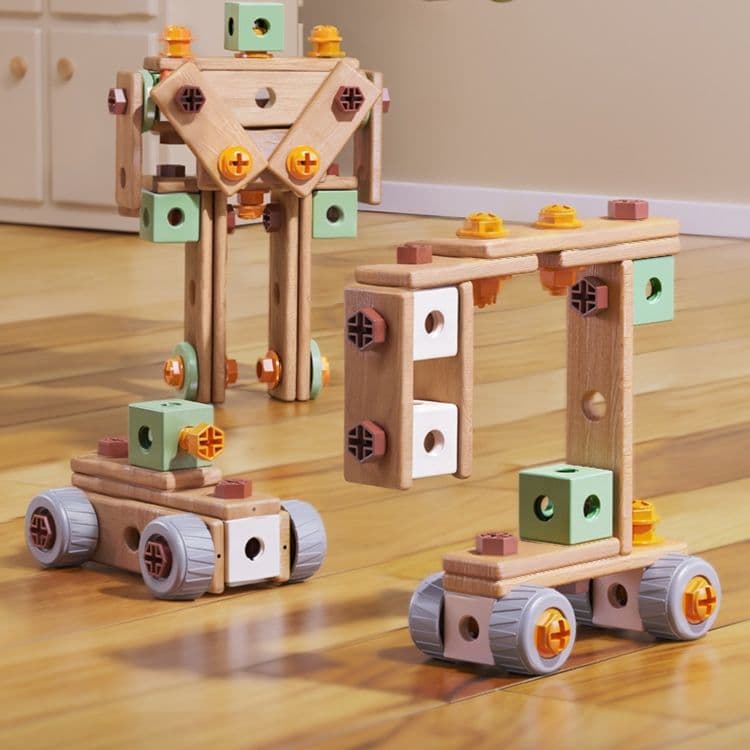 知育玩具 木製組み立てロボット工作セット