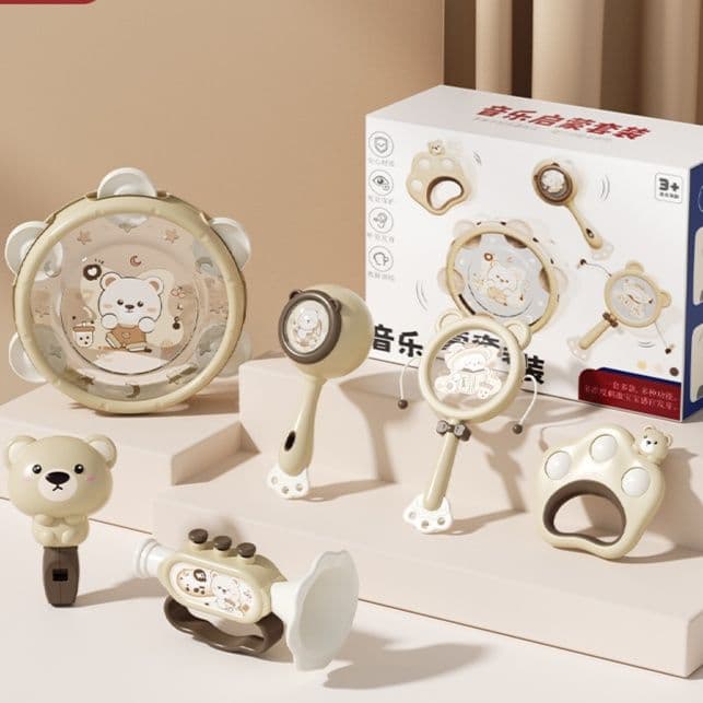 知育玩具 動物モチーフ歯がため楽器セット
