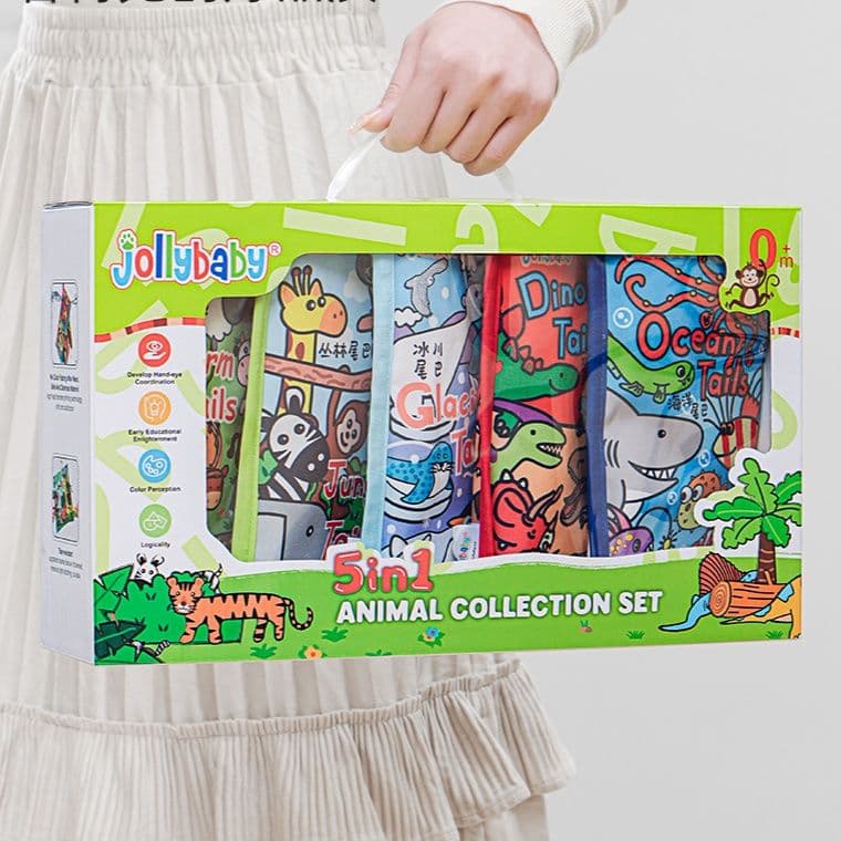 知育玩具 動物世界布絵本あいうえお
