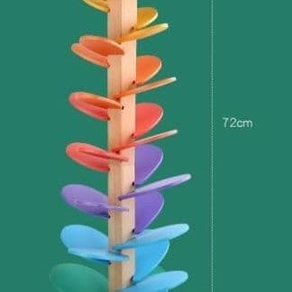木製ビー玉転がし虹色音楽樹 知育玩具