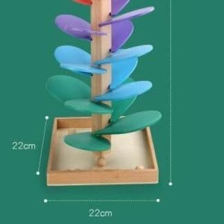 木製ビー玉転がし虹色音楽樹 知育玩具