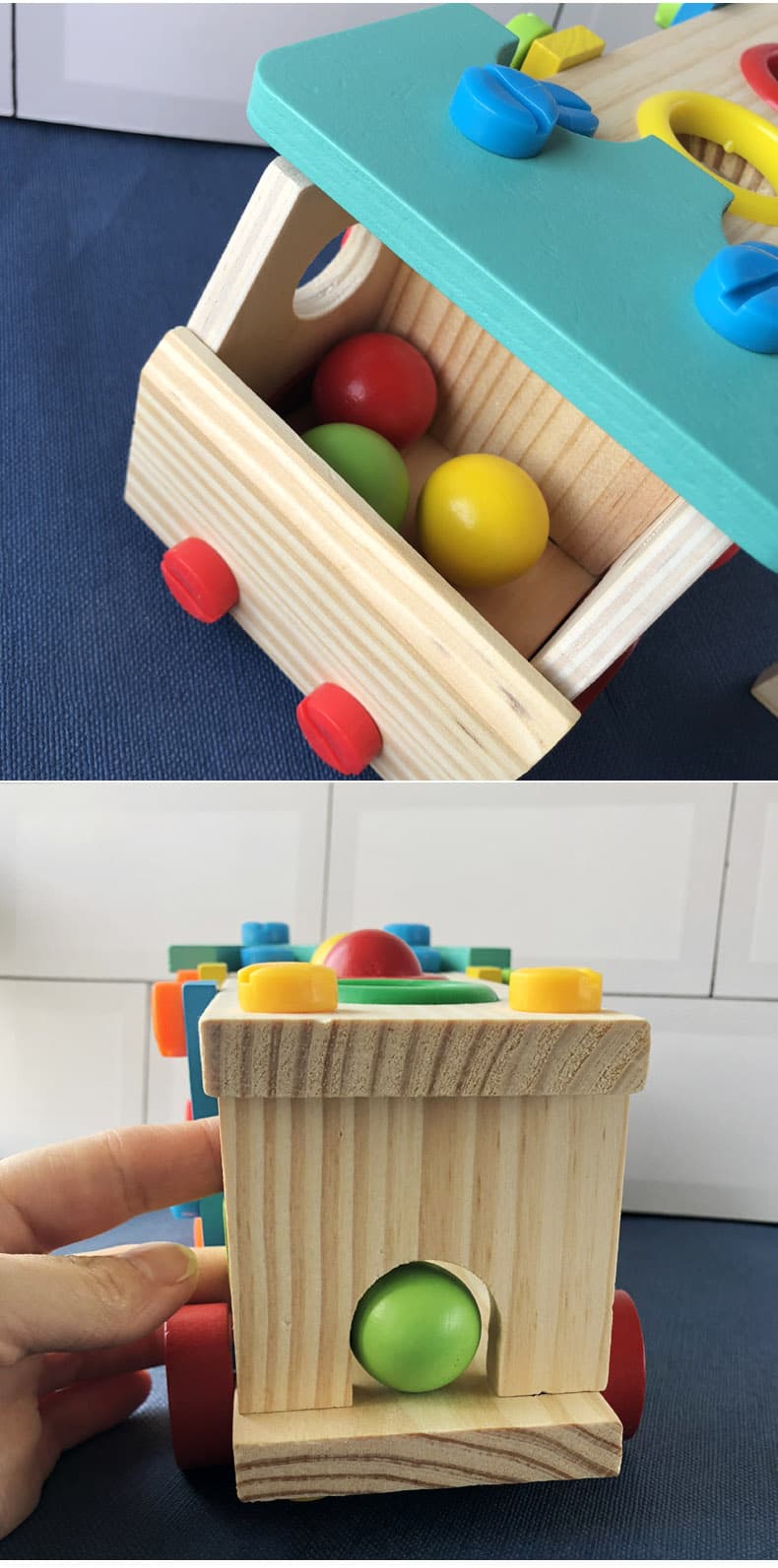 知育玩具 工作トラック 組み立てネジ遊び