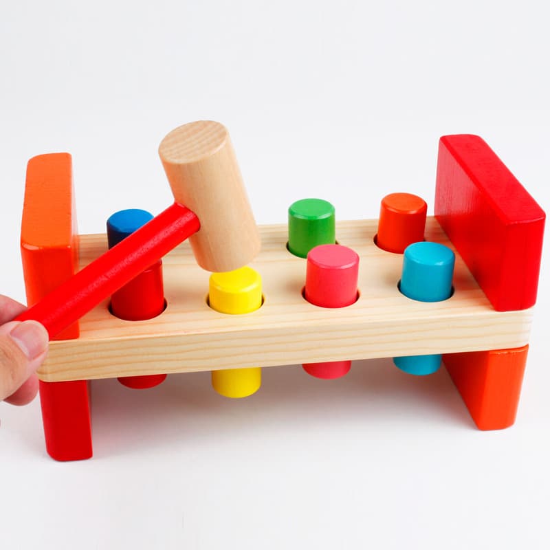 モンテッソーリ 木製ハンマートイ 知育玩具 子供用叩き遊び