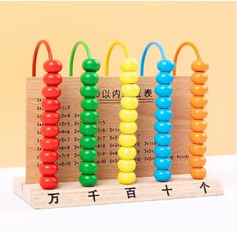 知育玩具 計算 幼児向け木製算数そろばんボード